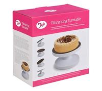 Tala Plateau tournant pour décoration de gâteaux - 0 et 20 degrés - Base Ronde antidérapante de qualité - Facile à Nettoyer - Rotation Fluide pour présenter des créations cuites au Four