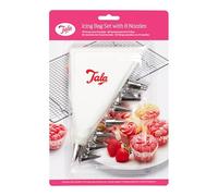 Tala Poche à Douille avec 8 Douilles en Acier Inoxydable Poche Réutilisable avec Adaptateur pour Gâteaux Cupcakes Biscuits Glaçage Crème au Beurre et Chantilly