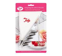 Tala Poche à Douille Set 9 Pièces avec 6 Douilles en Acier Inoxydable Adaptateur Racloir et Brosse de Nettoyage pour Gâteaux Cupcakes Glaçage