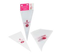 Tala Poches à Douille 10 Pièces Poches Pâtisserie Transparentes 16,5 x 31 cm pour Décoration Gâteaux Cupcakes et Desserts Compatibles avec Toutes Douilles avec Marquage de Remplissage