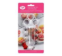 Tala Seringue à Glaçage avec 6 Douilles en Acier Inoxydable Seringue de Décoration Blanche pour Cupcakes Muffins Gâteaux Biscuits Glaçage Crème et Garnitures