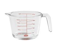Tala Verre Doseur 1 L en Verre Borosilicate avec Graduations ML et Ounce Pichet Doseur avec Bec Verseur et Poignée pour Cuisine et Pâtisserie