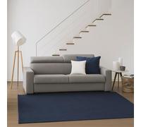 Talamo Italia - Canapé fixe 2 places Leila, Canapé en tissu rembourré, Appuie-tête réglables et accoudoirs standards, 100% Made in Italy, Cm 180x95h85, Taupe