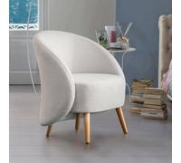 Talamo Italia - Fauteuil Annarella, Fauteuil lounge design, 100% Made in Italy, Fauteuil relaxant en tissu rembourré, 70x60h80 cm, Gris
