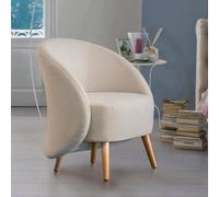 Talamo Italia - Fauteuil Annarella, fauteuil lounge design, 100% Made in Italy, fauteuil relaxant en tissu rembourré, 70x60h80 cm, gris tourterelle
