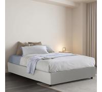 Talamo Italia - Lit double Martina, Lit coffre avec revêtement en simili cuir, 100% Made in Italy, Ouverture frontale, adapté pour matelas 120x200 cm, Blanc