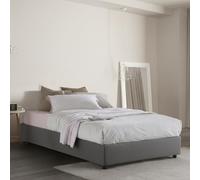 Talamo Italia - Lit double Nicole, Lit coffre avec revêtement en tissu, 100% Made in Italy, Ouverture frontale, adapté pour matelas 120x190 cm, Gris