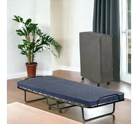 Talamo Italia - Lit Pliant Ada, Lit de Camp à 12 Lattes, Matelas Inclus, Lit bébé Peu encombrant, 100% Made in Italy, 80x190h37 cm, Housse Incluse