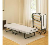Talamo Italia - Lit Pliant Deva, Lit de Camp à 12 Lattes, Matelas Inclus, Lit bébé Peu encombrant, 100% Made in Italy, 80x190h37 cm