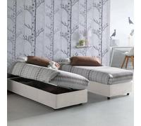 Talamo Italia - Lit simple Diletta, Lit coffre avec revêtement en simili cuir, 100% Made in Italy, Ouverture latérale, adapté pour matelas 80x190 cm, Blanc