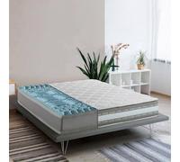 Talamo Italia - Matelas double Ines, matelas en mousse à mémoire de forme et gel avec 9 zones différenciées, 100% Made in Italy, anti-acariens et hypoallergénique, 120x190h27 cm