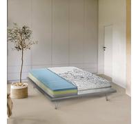 Talamo Italia - Matelas simple Wilma, matelas amovible en mousse à mémoire de forme et Waterfoam, 100% Made in Italy, anti-acariens et hypoallergénique, 80x190h22 cm