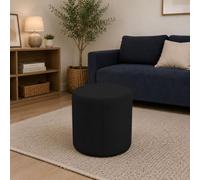 Talamo Italia - Pouf Abate, Fauteuil Polyvalent, Chaise Sac, Pouf Repose-Pieds, Made in Italy, 40x40 h42 cm, Noir