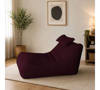Talamo Italia - Pouf Abuli, Fauteuil Polyvalent, Chaise Sac, Pouf Repose-Pieds, Made in Italy, 70x120 h65 cm, Bordeaux