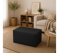 Talamo Italia - Pouf Aceto, Fauteuil Polyvalent, Chaise Sac, Pouf Repose-Pieds, Made in Italy, 40x90 h42 cm, Noir