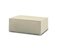 Talamo Italia - Pouf Antonella, Pouf de salon, Fauteuil relaxant en tissu rembourré, 100% Made in Italy, 100x70h43 cm, Beige