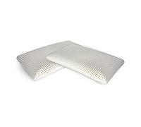 Talamo Italia - Talamo Italia Lot de 2 oreillers pour lit, 100% Made in Italy, Oreiller ergonomique "savon" en mousse à mémoire de forme perforée, hypoallergénique et respirant, 70x40xh12 cm
