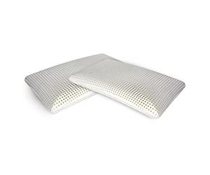 Talamo Italia - Talamo Italia Lot de 2 oreillers pour lit, 100% Made in Italy, Oreiller ergonomique "savon" en mousse à mémoire de forme perforée, hypoallergénique et respirant, 70x40xh12 cm