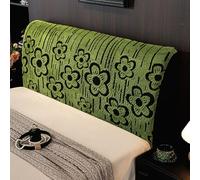 TALCON Housses de planche de lit en peluche confortable, housses de protection pour tête de lit complète, double et grand lit, élastique et anti-poussière (vert, 200 cm)