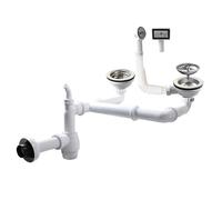 TALEA Kit complet double cuve siphon polypropylène G1 1/2 × 40 mm