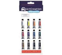Talens Art Creation Set d'initiation à la peinture acrylique, 12 couleurs (tubes de 12 ml) | Peinture pour adulte