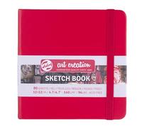 Talens Art Creation Paper - Red Sketchbook 12 x 12 cm 140g 80 Sheets - Hard Bound Acid-Free Drawing Journal for Pencil Pastel Acrylic Gouache Ink Charcoal (en anglais)