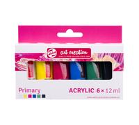 Peinture Acrylique - Couleurs Primaires - 6 Tubes De 12ml - Talens Art Creation