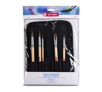 TALENS ART CREATION Set de 5 pinceaux à aquarelle avec étui - Poney/Polyester