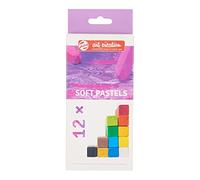 Talens Art Creation - Set de pastels tendres 12 couleurs - Pigment vif - Finition velours - Mélange facile - Forme carrée - Idéal pour les artistes - Style Crayon