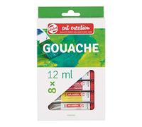 Talens Art Creation Set d'initiation à la gouache avec 8 couleurs (tubes de 12 ml) | Peinture pour adulte