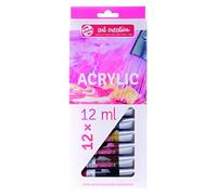 Talens Art Creation Set d'initiation à la peinture acrylique, 12 couleurs (tubes de 12 ml) | Peinture pour adulte