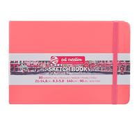Talens Art Creation Sketchbook - Rouge corail - 21x14.8cm - 140gsm - 80 feuilles - Papier sans acide pour le dessin, le journal et les techniques mixtes