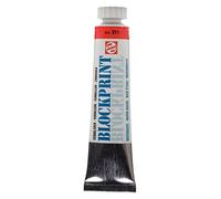 Talens Blockprint Tube de peinture 20 ml Vermillon 311 - Séchage rapide Opaque pour le pochoir et l'estampage - Idéal pour les sculptures sur bois et linoléum