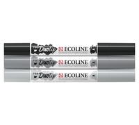 Talens - Duotip Ecoline, lot de 3, noir et gris | 3 pièces