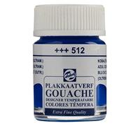 Talens Gouache extra fine - Bleu de cobalt (Outremer) 512 - Flacon de 16 ml - Finition mate très pigmentée - Consistance lisse