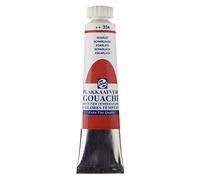 Talens Gouache Extra Fine Qualité - Ecarlate 334 - Tube 20 ml - Finition mate à haut pigment - Consistance lisse - Peinture pour artistes et designers