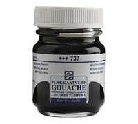 Talens Peinture gouache noire neutre, pot de 50 ml