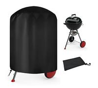 talifoca Housse Barbecue Exterieur Rond,Housse Barbecue Bâche Protection BBQ Anti-UV/Anti-l'eau,210D Oxford Bache Barbecue Exterieur Protection Ø61x72cm Housse Convient la Plupart des Grills Noir