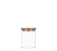 TALK-POINT Bocaux de conservation en verre avec couvercle en bambou | 350 ml - 2200 ml | hermétiques, passent au lave-vaisselle, anti-mites (700 ml)