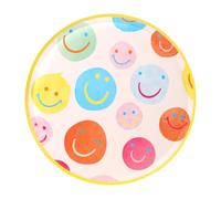 Talking Tables 10 assiettes en papier visages souriants fête anniversaire enfant et adulte - Vaisselle jetable colorée pour toutes occasions - Lot de 10 - 25 cm