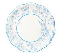 Talking Tables 10 x assiettes en papier bleu et blanc 23cm jetables recyclables pour anniversaire 1 an baby shower Pâques BBQ tea party enfants adultes