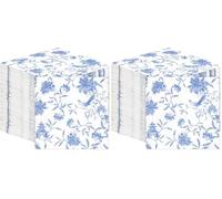 Talking Tables 100 x serviettes de table en papier jetables bleu doux à motif Chinoiserie, serviettes de fête pour anniversaire, mariage, EVJF, vaisselle jetable, fabriquées dans l’UE, 2 plis, 33cm