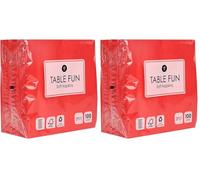 Talking Tables 100 x Serviettes de Table en Papier Rouge Souple Jetables, Serviettes Saint-Valentin - Pour Anniversaires, Mariages, EVJF Restauration, Noël - Fabriquées dans l’UE, 2 Plis, 33cm