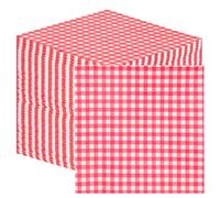 Talking Tables 100 x Serviettes en papier Vichy à carreaux rouges et blancs, anniversaire, mariage, restauration, serviettes en papier jetables, recyclables, fabriquées dans l’UE, 2 plis, 33 cm