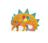 Talking Tables 16x Serviettes Dinosaure, Forme Stégosaure Découpée | Art de la Table Coloré pour Anniversaire Enfant, Mixte Garçons & Filles