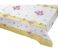 Talking Tables 180 x 120 cm Nappe Jetable Gamme Truly Scrumptious Nappe Anniversaire Florale, Nappe Papier Rectangulaire, Rose, Jaune, Nappe Jetable Fleurie, Décoration, Fleurs, Fee, Vintage Thé Party