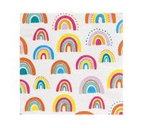 Talking Tables 20 Serviettes Cocktail Arc-en-ciel Jetables, Anniversaire, Baby Shower, Fête Enfants, Pâques, Fête des Mères, 3 Plis, 25 cm, UE
