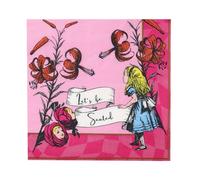 Talking Tables | Paquet de 20 | Serviettes en papier jetables Alice au pays des merveilles, fournitures pour Mad Hatter Tea Party, anniversaire, baby shower, découpage, recyclable à la maison