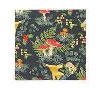 Talking Tables - 20 Serviettes en Papier Automne Forêt Champignons - Idéales pour Noël, Thanksgiving, Découpage, Déjeuner, Fête - Motif Original, 33 x 33 cm
