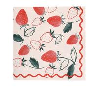 Talking Tables 20 Serviettes Fraise | Serviettes en Papier 33 cm pour Wimbledon, Anniversaire, Baby Shower, Pique-nique, Garden Party, Découpage, 3 Épaisseurs